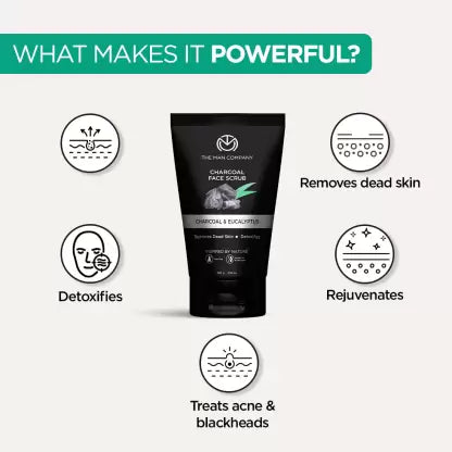 The Man Company Charcoal Face Scrub With Charcol & Eucalyptus(100gm)