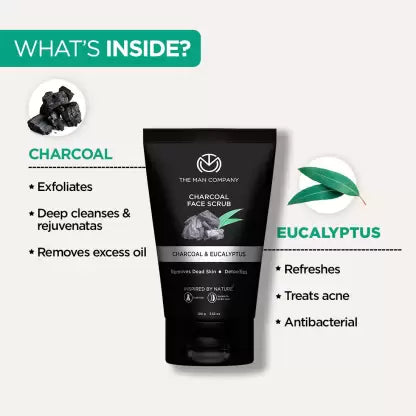 The Man Company Charcoal Face Scrub With Charcol & Eucalyptus(100gm)