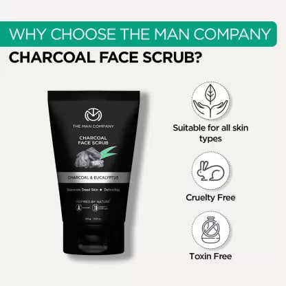 The Man Company Charcoal Face Scrub With Charcol & Eucalyptus(100gm) Face Scrub from The Man Company