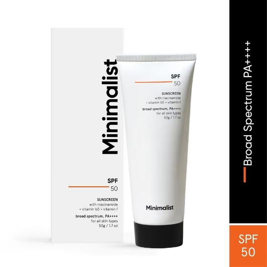 Minimalist SPF 50 PA ++++ Sunscreen With Multi-Vitamin For Reducing Photoaging & No White Cast (50g) sunscreen from HAVIN