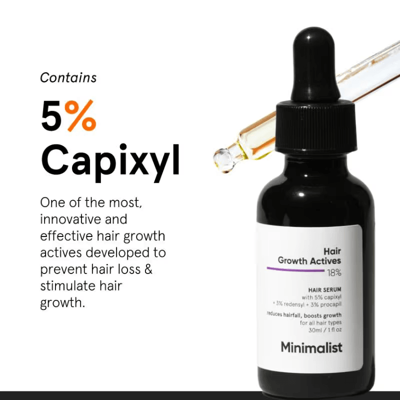 Minimalist Hair Growth Actives 18% Serum For scalp - Capixyl, Redensyl, Anagain, Procapil & Baicapil (30ml) Scalp Serum from HAVIN