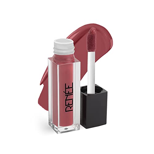 RENEE Stay With Me Mini Matte Lip Color, Long Lasting, Non Transfer, Water & Smudge Proof, Light Weight Liquid Lipstick, Desire for Brown 2ml  from RENEE