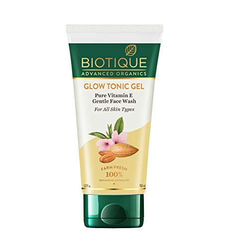 Biotique Advanced Organics Glow Tonic Gel Pure Vitamin E Gentle Face Wash 150Ml face Wash from Biotique