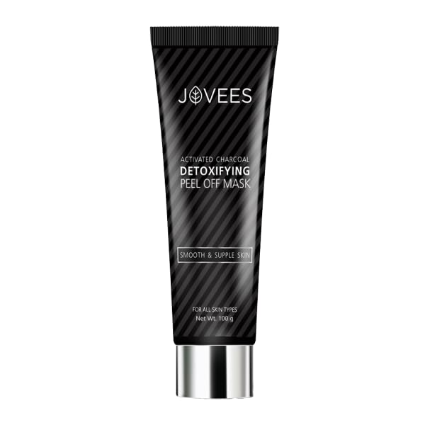 Jovees Herbal Detoxifiying Charcoal Peel Off Mask, 100gm | Clearer and Brighter Skin | All Skin Types |Paraben & Alcohol Free |Pack of 1  from JOVEES