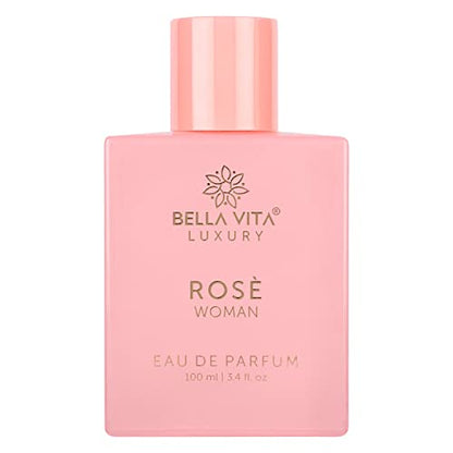 Bella Vita Luxury Rose Woman Eau De Parfum Perfume for Women with Black Currant, Vanilla, Jasmine|Floral & Sweet EDP Long Lasting Fragrance Scent 100 ML perfume from Bella Vita Luxury