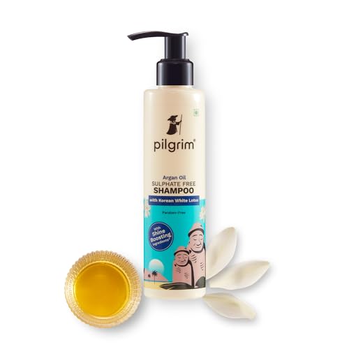 Pilgrim Mild Sulphate Free Shampoo (Argan Oil) For Dry Frizzy Hair, Men and Women, No Sulphate No Paraben, Korean Beauty Secrets (Shampoo), 200ml Shampoo from Pilgrim