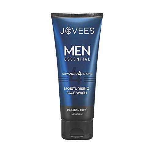 Jovees Herbal Men's Essential Advanced 4 in 1 Moisturizing Face Wash |with Vit C and Vit E | Gives Clean and Clear Skin |For All Skin Types | 100g  from JOVEES