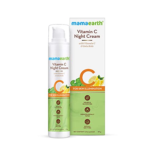 Mamaearth Vitamin C Night Cream For Women with Vitamin C & Gotu Kola for Skin Illumination – 50g  from Mamaearth