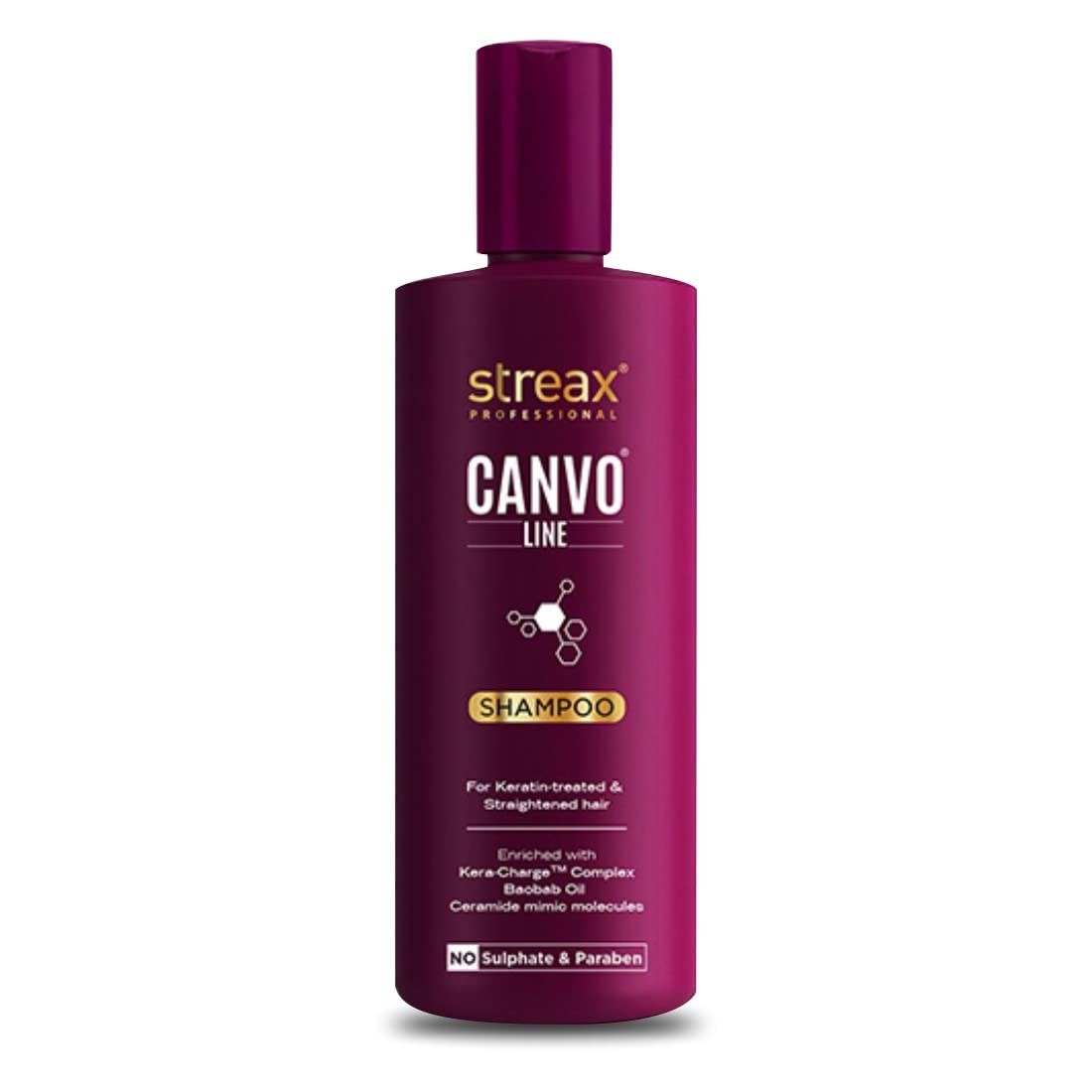 Streax Professional Canvoline Straightening Post Care Shampoo for Women | Enriched with Kera-Charge™ Complex | Anti Frizz & Hair Breakage | Soft & Tangle Free Hair | Sulphate & Paraben free | 300ml  from Streax Professional