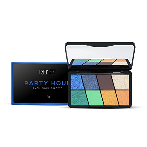 RENEE Eyeshadow Palette, Long Lasting, High Pigmented Multicolor Eye Makeup with Mattes & Shimmers, Party Hour 16gm  from RENEE