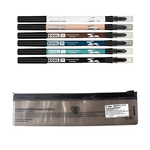 PAC Longlasting Kohl Pencil (Skin) | Smooth, Single Stroke Application Pigmented Kajal | Waterproof, smudge-proof & Long Lasting Kohl Pencil for a smokey look With Smudge Tool (10g)  from PAC