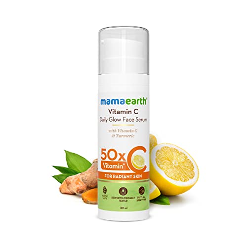 Mamaearth Vitamin C Daily Glow Face Serum for Men & Women - Vitamin C Serum for Glowing Skin, Oily Skin & Dark Spots, With 50x Vitamin C -30ml  from Mamaearth