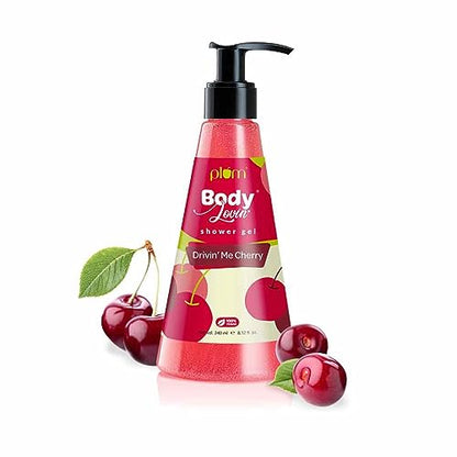 Plum BodyLovin' Drivin' Me Cherry Shower Gel | SLS-Free Body Wash For Women | Long Lasting Sweet Cherry Fragrance | Aloe-Infused Nourishing Body Cleanser For Soft & Smooth Skin (240 ml)  from Plum