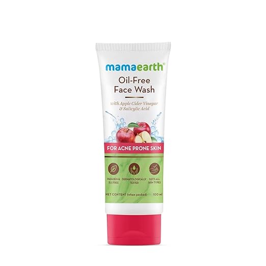 Mamaearth Oil Free Face Wash For Oily Skin, With Apple Cider Vinegar & Salicylic Acid For Acne-Prone Skin 100 Ml face Wash from mamaearth