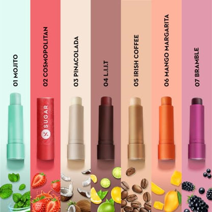SUGAR Cosmetics Tipsy Lip Balm For Dry & Chapped Lips With Vitamin E, Shea Butter and Jojoba Oil | Lip Protection & Nourishment | LipBalm with SPF | 4.5gm - 02 Cosmopolitan  from SUGAR Cosmetics