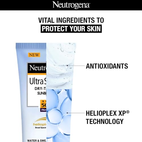 Neutrogena Ultra Sheer Sunscreen SPF 50+ | Broad Spectrum UVA/UVB | Blue light protect | No White Cast | Water resistant, Ultra light & Non sticky | Oily, Dry & Sensitive Skin | 80 g (Pack of 1)  from Neutrogena