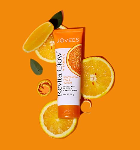 Jovees Herbal Vitamin C Face Wash 75g | Revita Glow | Vitamin C Rejuvenating Facewash | Infused with Kakadu Plum and Olives  from JOVEES