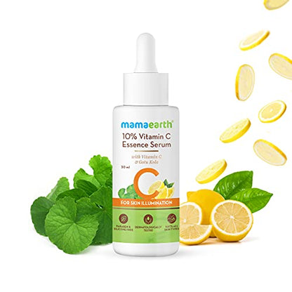 Mamaearth 10% Vitamin C Face Serum, Essence Serum with Vitamin C and Gotu Kola for Skin Illumination - 30ml  from Mamaearth