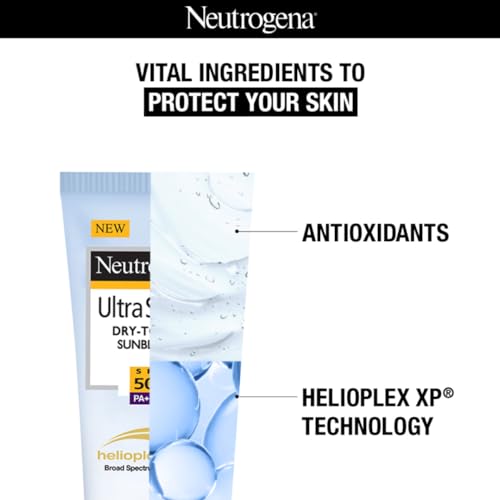 Neutrogena Ultra Sheer Sunscreen SPF 50+ | Broad Spectrum UVA/UVB | Blue light protect | No White Cast | Water resistant, Ultra light & Non sticky | Oily, Dry & Sensitive Skin | 30 g (Pack of 1)  from Neutrogena