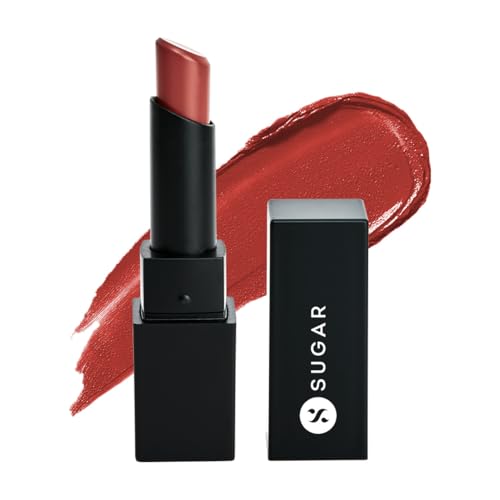 SUGAR Cosmetics Nothing Else Matter Longwear Matte Lipstick | Lasts Up To 8+ Hours| 100% Vegan | 3.5gm - 03 Rust Have (Subtle Burnt Red)  from SUGAR Cosmetics