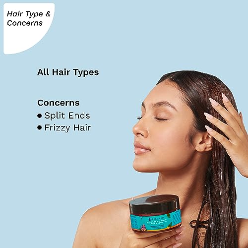 PILGRIM Korean Argan Oil Hair Mask for dry & frizzy hair with White Lotus and Camellia | Hair Mask for smoothening hair, deep conditioning and hair fall control | For Men & Women | 200ml hair mask from Pilgrim