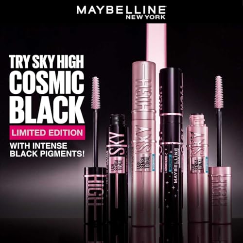 Maybelline New York Waterproof Mascara, Lengthening & Volumizing Mascara, With Bamboo Extract & Fibres, Lash Sensational Sky High, Very Black, 6ml  from Maybelline