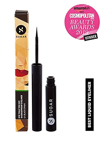 SUGAR Cosmetics Eye Told You So! Smudgeproof Eyeliner 01 Black Swan (Black), 1.75 ml  from SUGAR Cosmetics