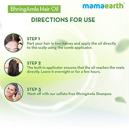 Mamaearth Bhring Amla Hair Oil With Bhringraj & Amla, 250ml  from Mamaearth