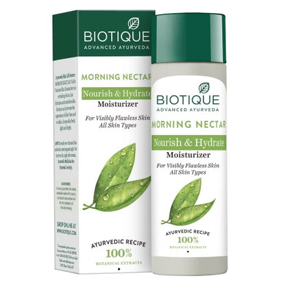 Biotique Morning Nectar Flawless Skin Moisturizer Cream | Prevents Dark Spots, Blackheads And Blemishes | Visibly Flawless Skin | Nourishes And Hydrates Skin| All Skin Types | 120Ml Face Cream from Biotique