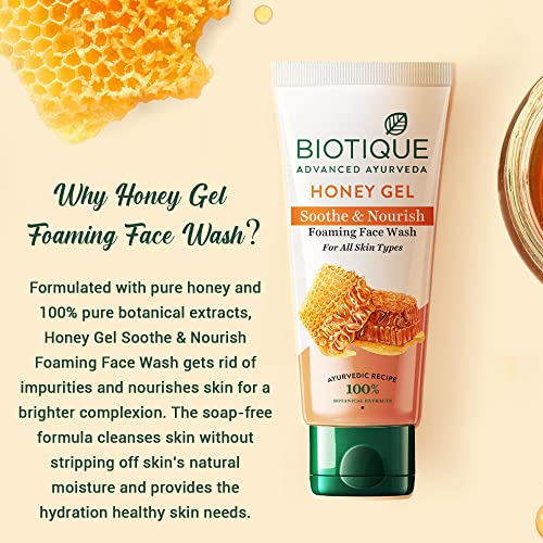 Biotique BIO Honey Gel Face Wash for All Skin Types, 100 ml face Wash from Biotique