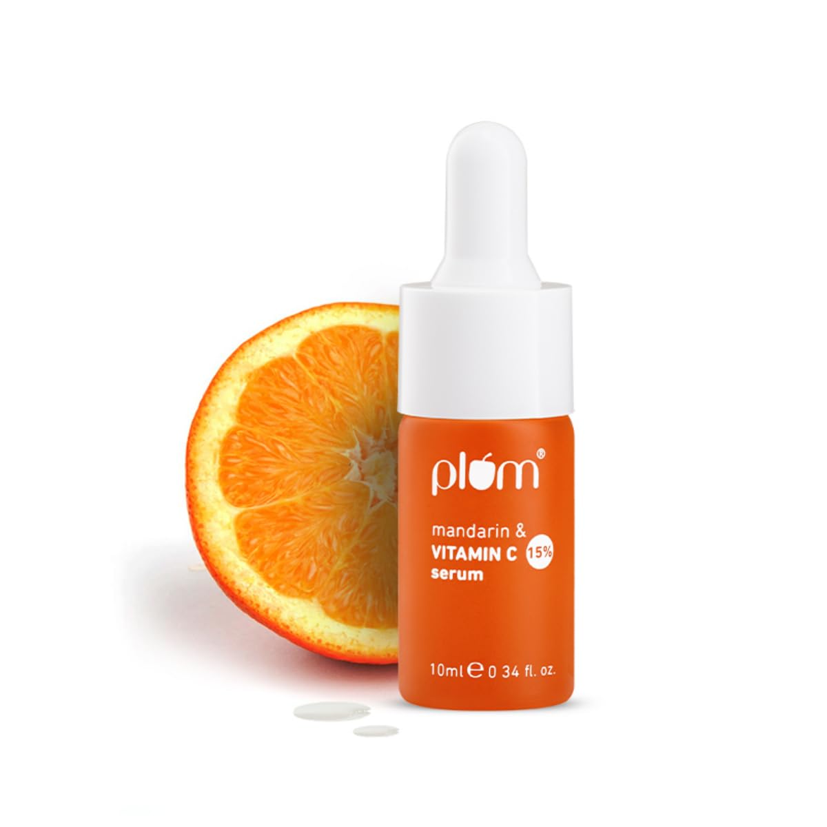 Plum 15% Vitamin C Face Serum For Glowing Skin | Reduces Dark Spots | For Dull Skin | With Mandarin | Beginner Friendly, For All Skin Types | 100% Vegan | 10 ml  from Plum