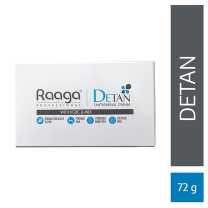 Raaga Professional De-Tan Pack | Tan Removal Cream with Kojic and Milk | Dermatologically Tested, Peroxide Free, Hydroquinone Free, Sulphate Free - 12g x 6 (72 gm)  from Raaga Professional