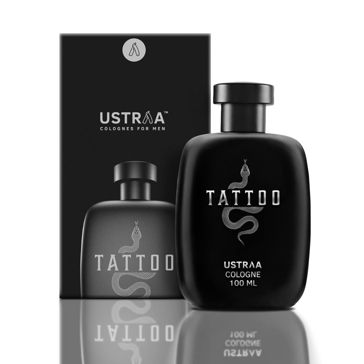 Ustraa Tattoo Cologne - 100ml - Perfume for Men | with a mix of spicy, woody and citrusy notes | Ideal for night occasions | Long-lasting fragrance with no gas perfume from Ustraa