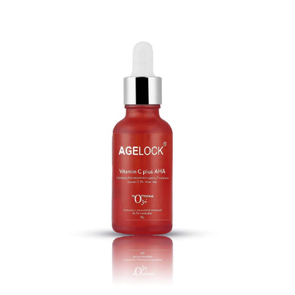 O3+ Agelock Vitamin C AHA Serum For Face Exfoliating, Antioxidant, Anti-Ageing, Blemish-Free & Youthful Skin, 30G  from O3+