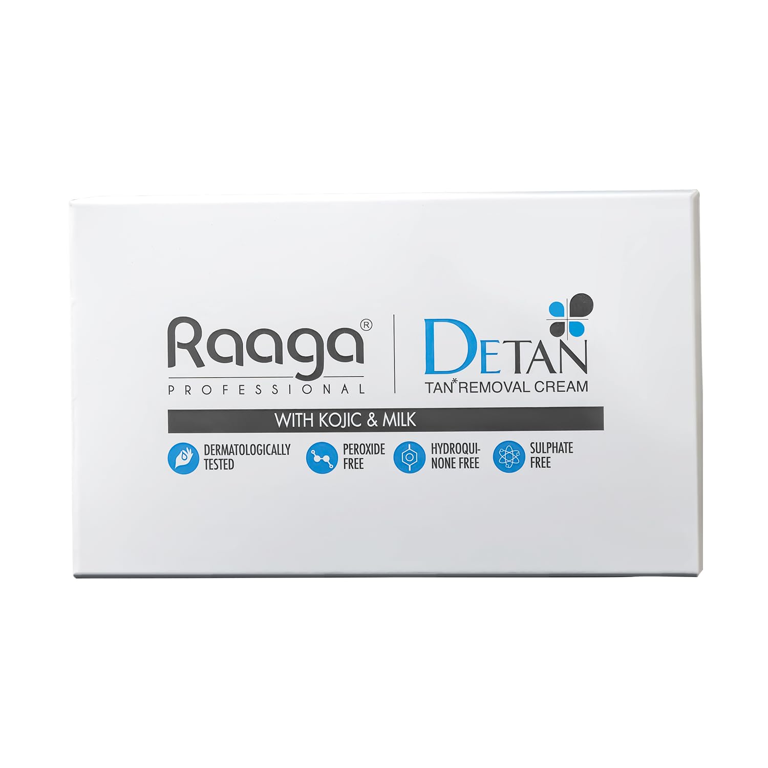 Raaga Professional De-Tan Pack | Tan Removal Cream with Kojic and Milk | Dermatologically Tested, Peroxide Free, Hydroquinone Free, Sulphate Free - 12g x 6 (72 gm)  from Raaga Professional