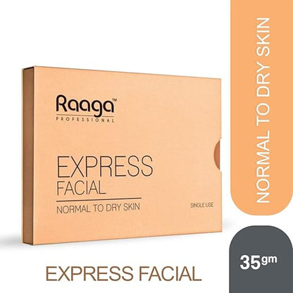 Raaga Professional Express Facial Kit (1+1) | Normal to Dry Skin| One time Facial Kit with 6 Sachets, 35gm facial Kits from HAVIN