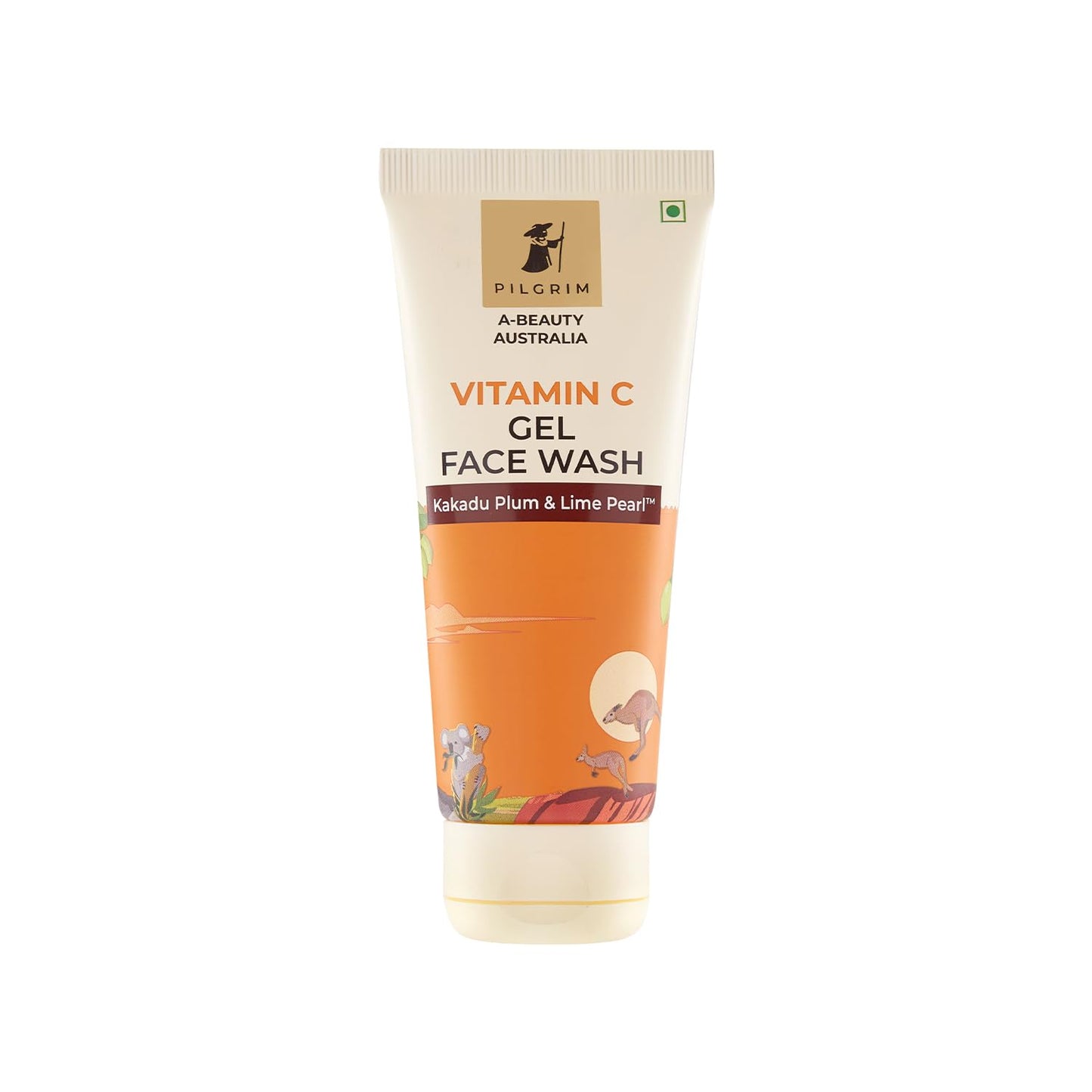 Pilgrim Australian Vitamin C Gel Face Wash for for dry/ radiant/ glowing skin with Kakadu Plum & Lime Pearl™ | Women & Men | 100 ml face Wash from Pilgrim