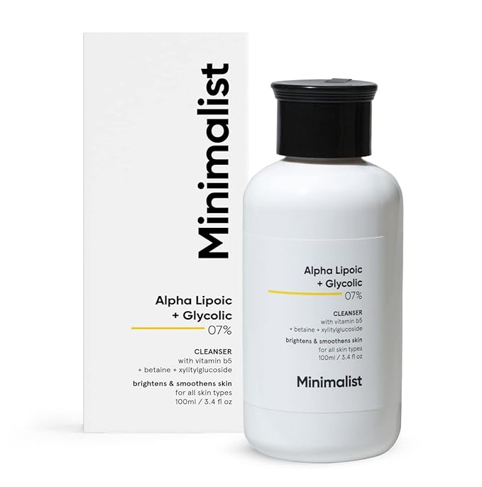 Minimalist 7% ALA & AHA Brightening Face Wash With Vitamin B5 & Glycolic acid For Glowing Skin (100ml) face Wash from HAVIN