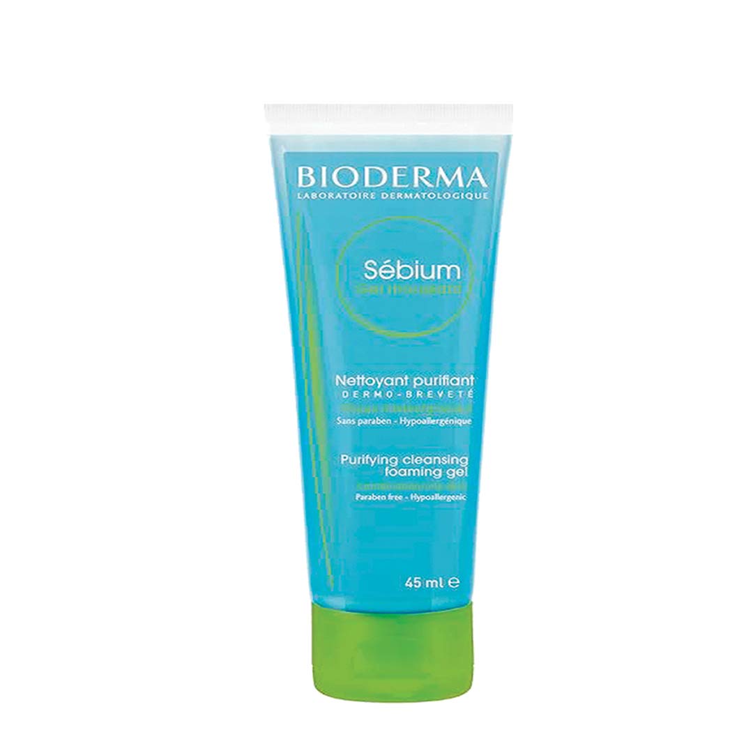 Bioderma Sebium Gel Moussant Purifying Cleansing Foaming Gel Combination To Oily Skin, 45ml cleansing foam from Bioderma