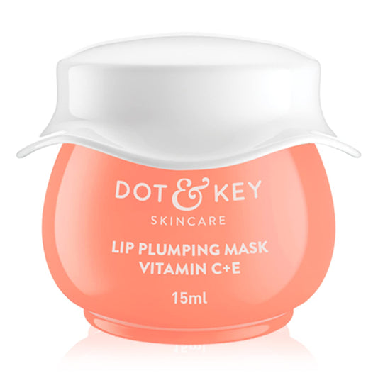 Dot & Key Lip Plumping Mask With Vitamin C + E For Naturally Glowing Lips, Fades Lip Pigmentation, Smoothes Flaky & Dry Lips, Lip Mask For Soft, Smooth & Plump Lips 15ml lip mask from dot & key