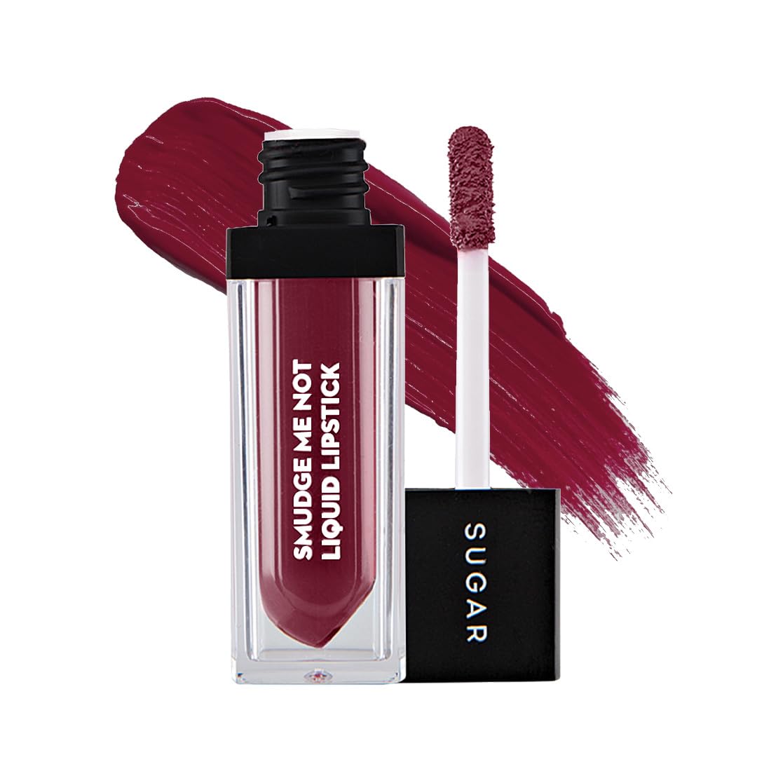 SUGAR Cosmetics - Smudge Me Not - Liquid Lipstick - 17 Fiery Berry (Marsala) - 4.5 ml - Ultra Matte, Transferproof and Waterproof, Lasts Up to 12 hours  from SUGAR Cosmetics