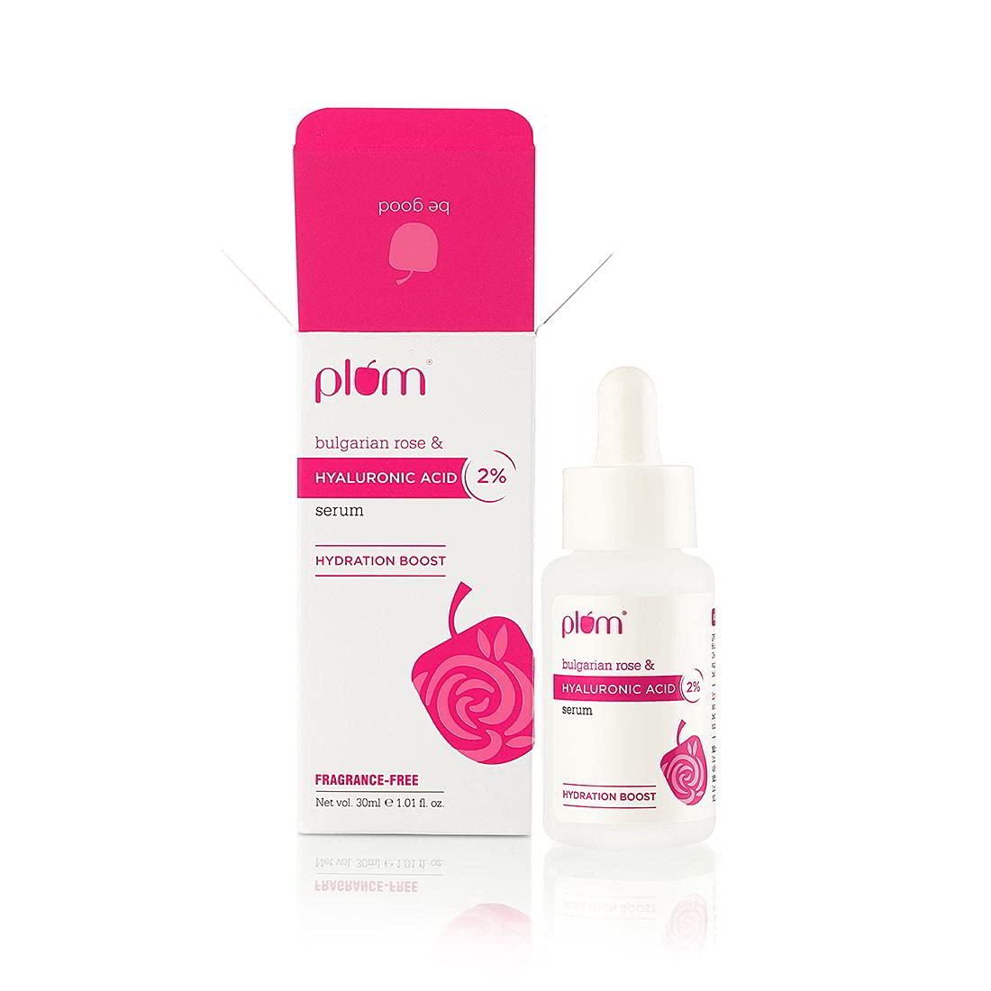 Plum 2% Hyaluronic Acid Serum with Bulgarian Rose (30 ml) | Instant Hydration for Plump & Bouncy Skin | Daily Use Face Serum| For All Skin Types | Fragrance-Free  from Plum