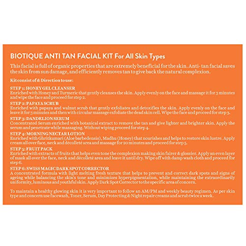 Biotique Tan Removal Clear Young Skin Facial Kit (Free with Swiss Magic Dark Spot Corrector) facial Kits from Biotique