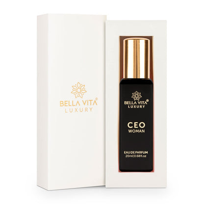 Bella Vita Luxury CEO Woman Eau De Parfum Perfume with Ylang Ylang, Vanilla, Musk, Tonka & Plum|Spicy Long Lasting EDP Fragrance Scent for Women 20ml perfume from Bella Vita Luxury