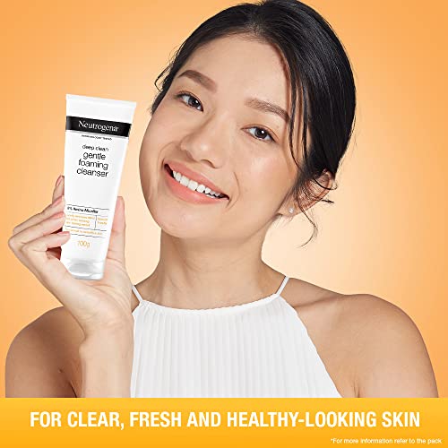 Neutrogena Deep Clean Foaming Cleanser- Advanced Face Wash | Men & Women | Normal to Oily Skin | Gentle Formula | 8% Amino Micellar | Skin pH Friendly | Removes 99% Dirt | Daily Cleansing | 100g  from Neutrogena