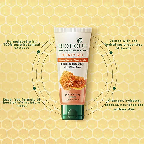 Biotique BIO Honey Gel Face Wash for All Skin Types, 100 ml face Wash from Biotique