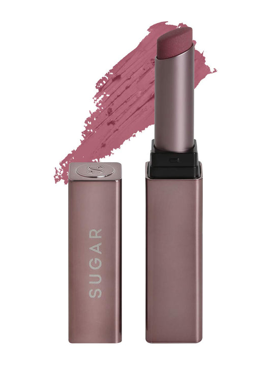 SUGAR Cosmetics Mettle Satin Lipstick | Highly Pigmented & Silky Matte Finish | Creamy Texture | Mango Butter Infused | 2.2 gm - 02 Elizabeth (Rosy Cheeks Pink)  from SUGAR Cosmetics