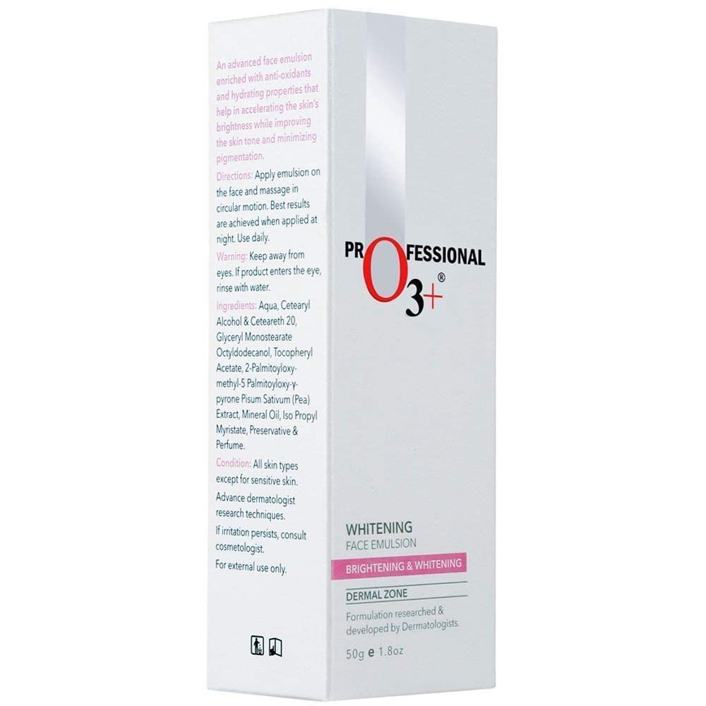 O3+ Whitening Face Emulsion Pigmentation Removal, Skin Whitening, Fairness Cream, 50gm  from O3+