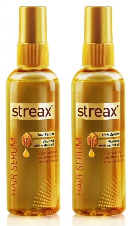 Streax Hair Serum-200 ml Vitalized with Walnut Oil, For Hair Smoothening & Shine, For Dry & Frizzy Hair  from Streax