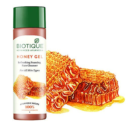 Biotique Honey Gel Soothe & Nourish Foaming Face Cleanser Foe All Skin Types, 120ml cleansing foam from Biotique